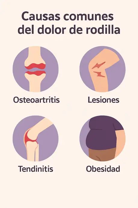 Causas comunes del dolor de rodilla