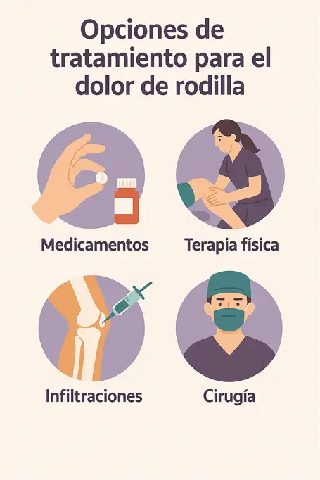 Opciones de tratamiento para el dolor de rodilla